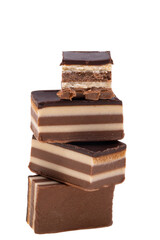 almond and hazelnut dessert isolated