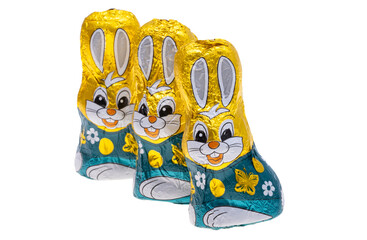 chocolate Easter bunny isolated