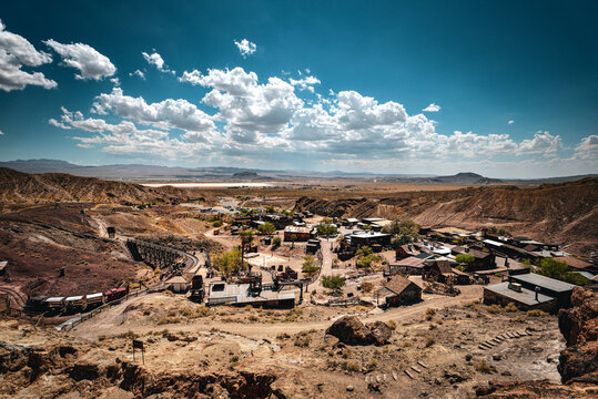 High Angle View of Calico Ghost Town in Mojave Desert, California