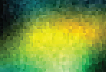 Dark Blue, Yellow vector polygon abstract layout.