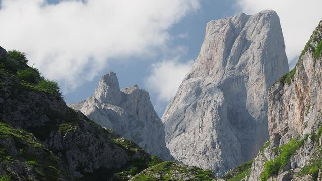 Naranjo de Bulnes in the Picos de Europa at sunrise