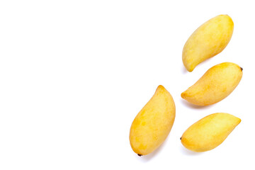 Tropical fruit, Mango on white background.