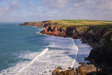 Secluded Musslewick beach on the Pembrokeshire coast south west Wales UK