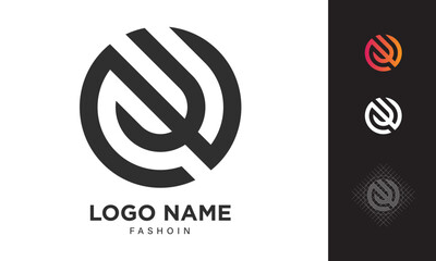 N W letter logo, grid monogram logo, initials letter logo, Modern monogram logo design.