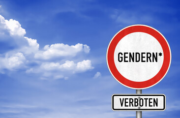 Gendervebot Verkehrszeichen