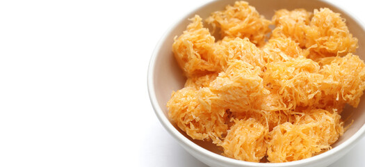 Thai crispy flossy sweet Eggs floss (Foi Thong Krob)