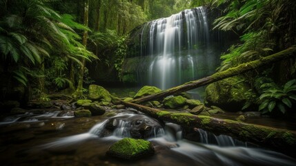 Rainforest Serenity Long-Exposure Water Dance