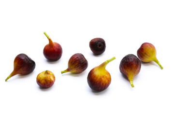 Fresh figs on white background.