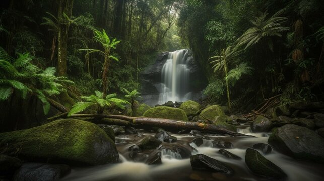 Majestic Waterfall Nature's Grand Symphony