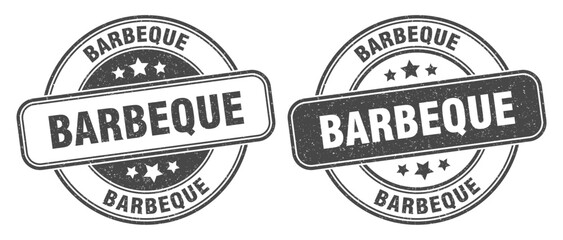 barbeque stamp. barbeque label. round grunge sign