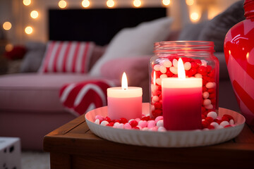 candle and heart