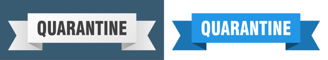 quarantine ribbon. quarantine isolated paper sign. banner