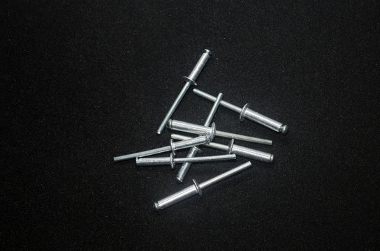 set of various parts, screws, bolt, nut, metal nails and washers for repair.