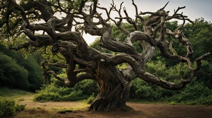 old oak tree. Generative AI
