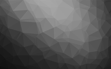 Dark Silver, Gray vector polygonal background. Glitter abstract illustration with an elegant design. Triangular pattern for your business design.