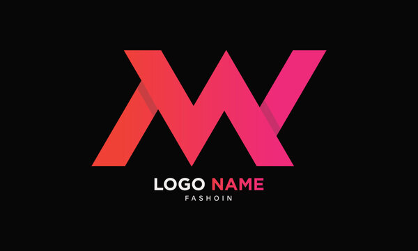M W  letter logo, M monogram logo, initials letter logo, Modern monogram logo design.