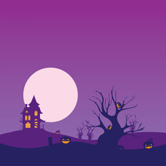 Vector background design with halloween theme.