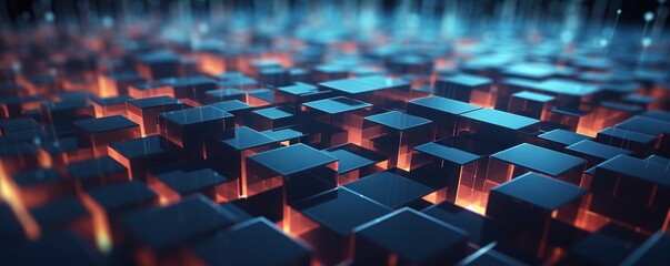 Obraz premium Digital backdrop with applications in technology, neural networks, AI, digital storage, audio and visual formats, scientific research, education, etc.