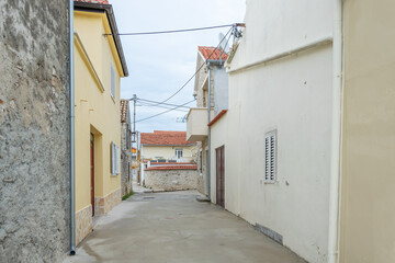 Fototapeta na wymiar street in the Croatian town of Bibinje