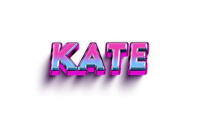 Kate Colorful 3d Abstract Text name