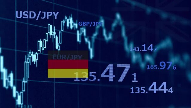 グローバル経済,株価や為替のイメージのビデオ