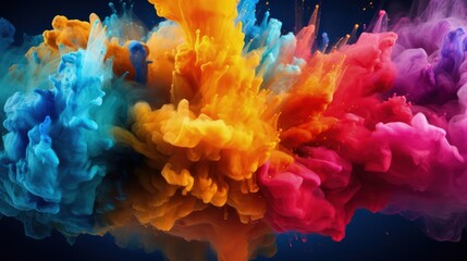 Pigment explosion colorful background
