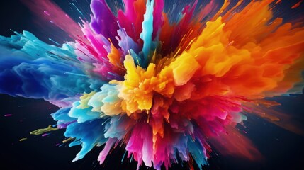Pigment explosion colorful background - obrazy, fototapety, plakaty