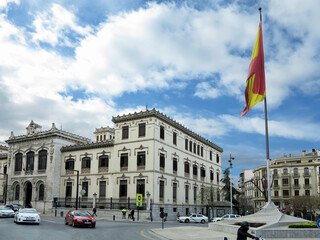 Fototapeta na wymiar Plaza de Colon en Granada
