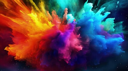 Pigment explosion colorful background
