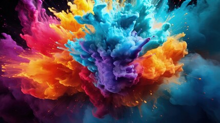 Fototapeta na wymiar Pigment explosion colorful background
