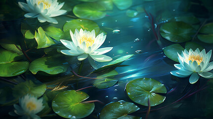 Fototapeta na wymiar water lily flower