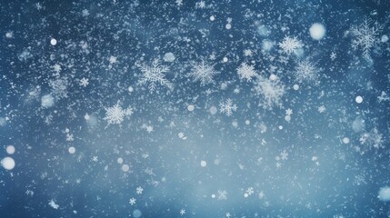 Fototapeta premium Christmas snow, falling snowflakes close-up. Generative AI