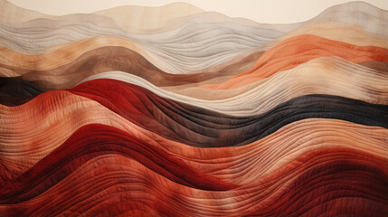 Fototapeta premium Abstract background of red and black lines and ribbons