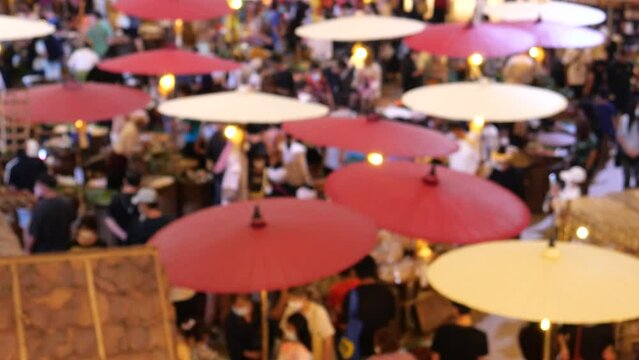 Lanna-styled market, street food from the North of Thailand
