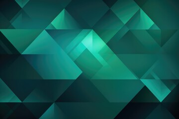 Obraz premium A green and black abstract background with triangles. Imaginary illustration.