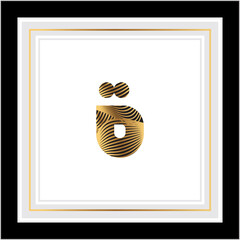 Arabic Alphabet bold kufi golden style 
Arabic typography on White alphabetical design 