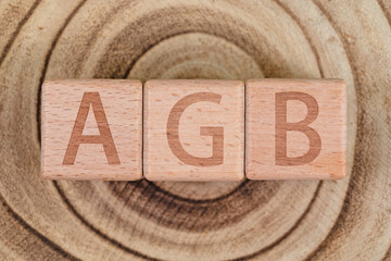Würfel mit der Aufschrift AGB