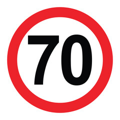 driving speed limit seventy 70 sign. printable traffic signs and symbols.