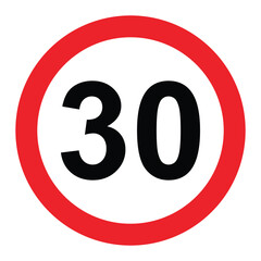 driving speed limit thirty 30 sign. printable traffic signs and symbols.