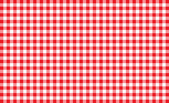 Red Gingham seamless pattern. Texture for tablecloths, clothes, Textile Design, Packaging Design, Digital Art, Printed Marketing Materials, App Interface Design, Social Media Graphics.Red Retro table