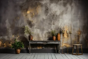 Tuinposter Toile de fond studio texture calico gris clair teinté uni © ✿🌸 Mykmicky 🌸✿