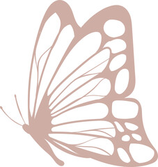 Butterfly illustration silhouette flat vector clipart