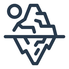 Frozen Glacier Terrain Icon