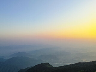 Kuocang Mountain, Taizhou City-Wind turbines on the top of the mountain