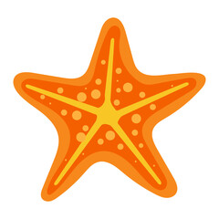 Starfish Marine icon. Orange Star Fish for summer design