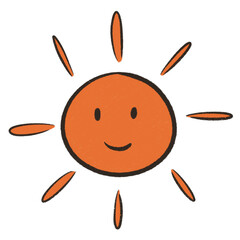 Cute Sun Hand Drawn