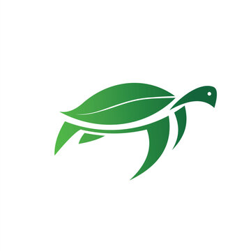 leaf and turtle logo