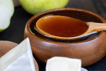natural bee honey from different colors