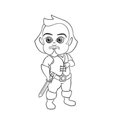 Medieval male character with sword