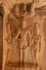 Harihar and Gangavatarana, Ravanphadi, Badami, Karnataka, India.